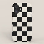 Checkered (Black Cream) iPhone Case Gallery Image 1