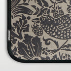 William Morris Pure Strawberry Thief Black Gilver Graphite Pattern Laptop Sleeve Gallery Image 3