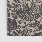 William Morris Pure Strawberry Thief Black Gilver Graphite Pattern Poster Gallery Image 3