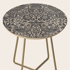 William Morris Pure Strawberry Thief Black Gilver Graphite Pattern Side Table Gallery Image 2