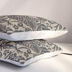 William Morris Pure Strawberry Thief Black Gilver Graphite Pattern Pillow Sham Gallery Image 3
