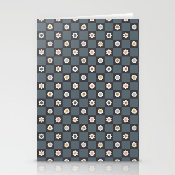 Daisy Checkerboard Stationery Card Gallery Image 1