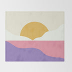 Sunset Island - Pink Throw Blanket Gallery Image 2