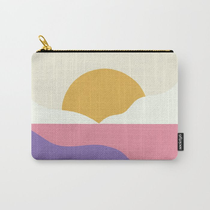 Sunset Island - Pink Carry All Pouch Gallery Image 1