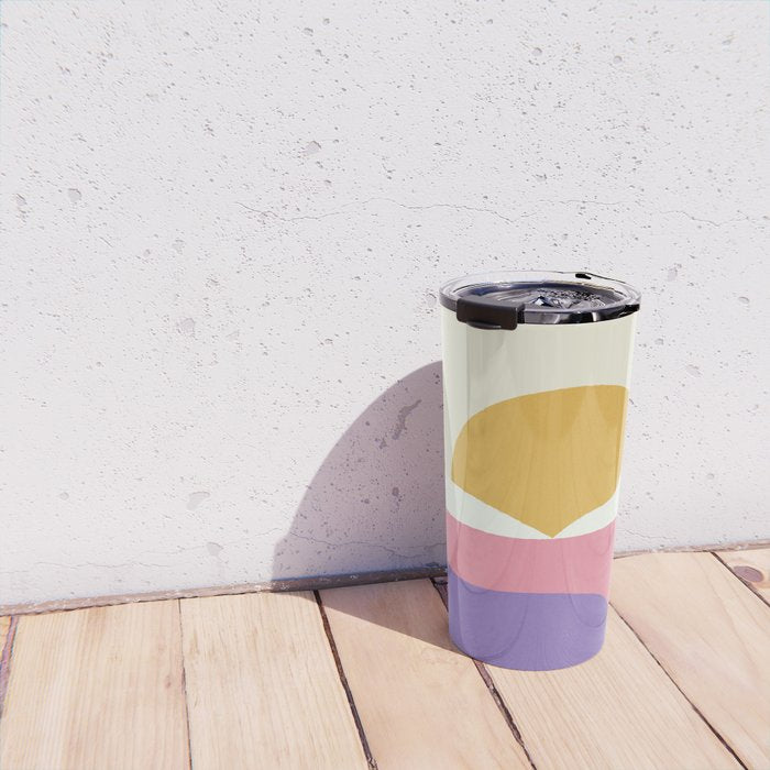 Sunset Island - Pink Travel Mug Gallery Image 4