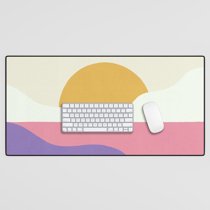 Sunset Island - Pink Desk Mat Gallery Image 1