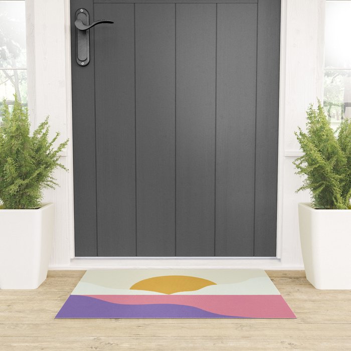 Sunset Island - Pink Welcome Mat Gallery Image 3
