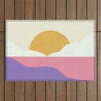 Sunset Island - Pink Outdoor Rug Gallery Image 1