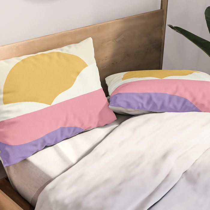 Sunset Island - Pink Pillow Sham Gallery Image 2