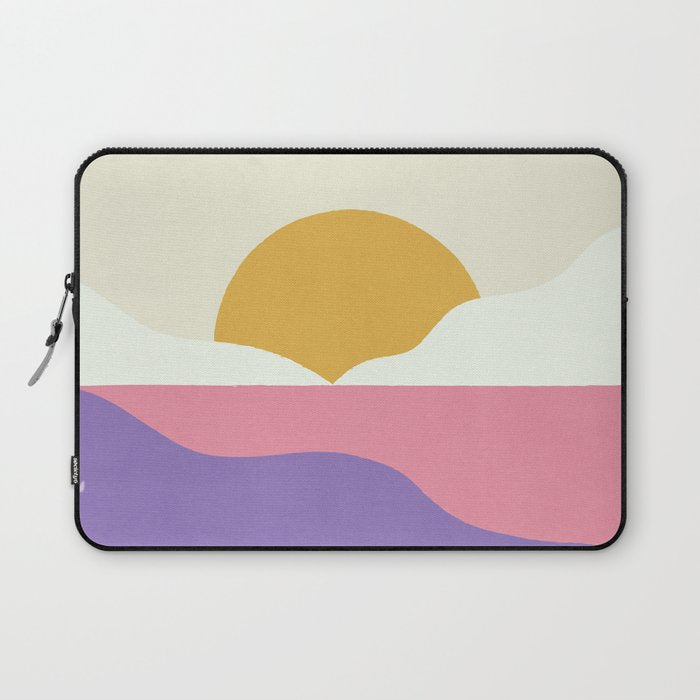 Sunset Island - Pink Laptop Sleeve Gallery Image 1