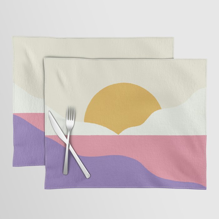 Sunset Island - Pink Placemat Gallery Image 1