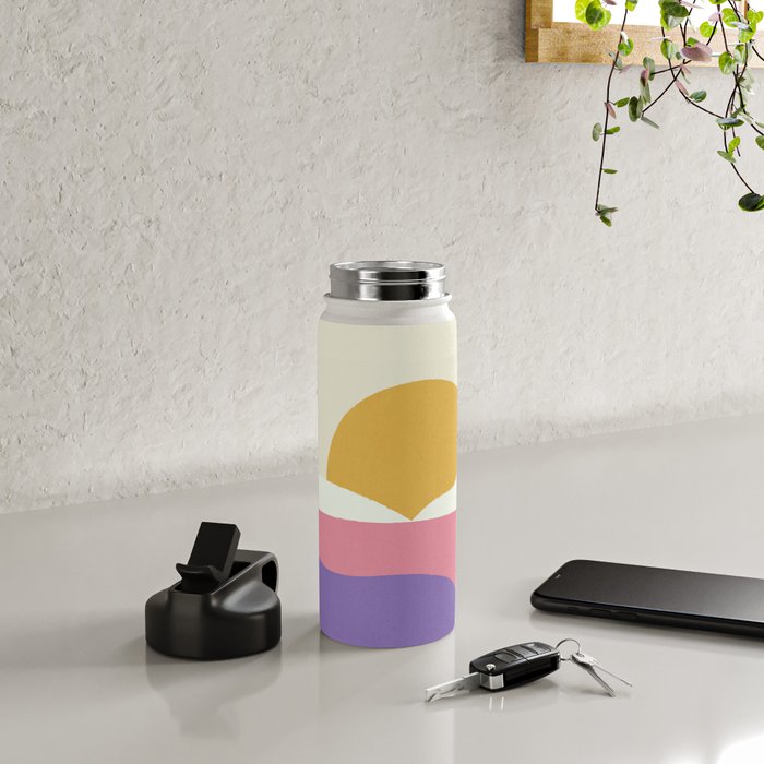 Sunset Island - Pink Water Bottle Gallery Image 4