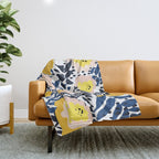 Outdoor: florals matching to design for a happy life Throw Blanket Gallery Image 1