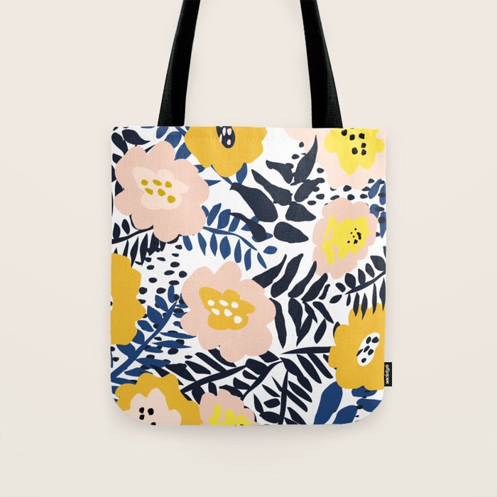 Outdoor: florals matching to design for a happy life Tote Bag Gallery Image 1