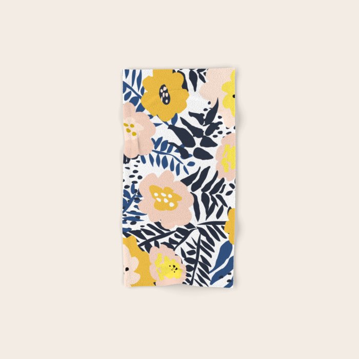 Outdoor: florals matching to design for a happy life Bath Towel Gallery Image 1
