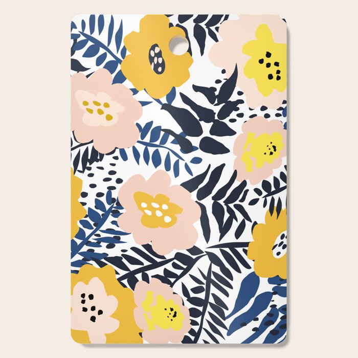 Outdoor: florals matching to design for a happy life Cutting Board Gallery Image 1