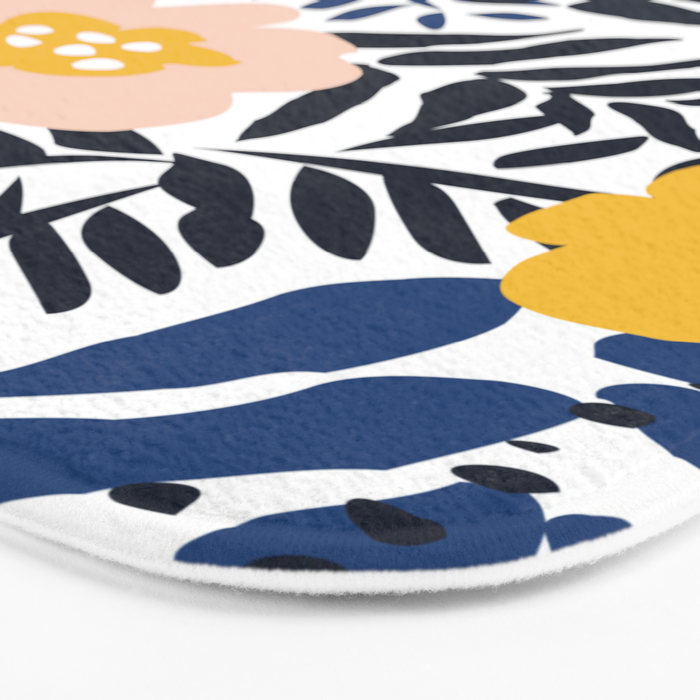 Outdoor: florals matching to design for a happy life Bath Mat Gallery Image 3