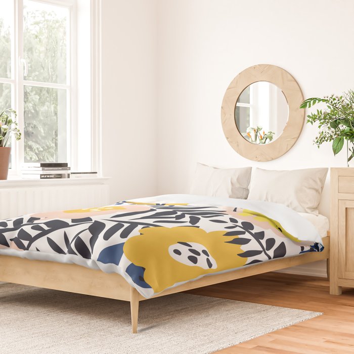 Outdoor: florals matching to design for a happy life Duvet Cover Gallery Image 2