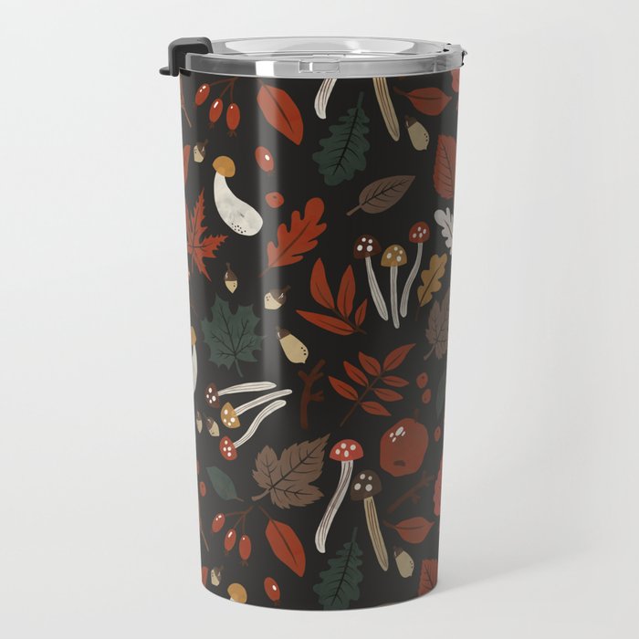 Dark autumnal mushrooms II Travel Mug Gallery Image 3
