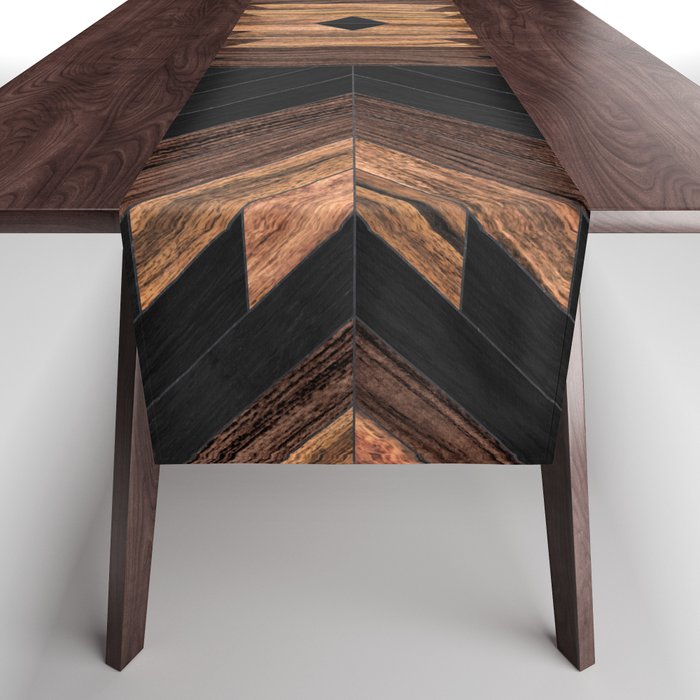 Urban Tribal Pattern No.7 - Aztec - Wood Table Runner Gallery Image 1