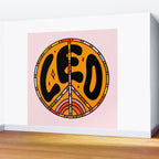 Leo Peace Sign Wall Mural Gallery Image 2