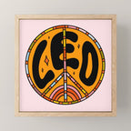 Leo Peace Sign Mini Art Print Gallery Image 1