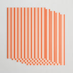Classic Double Stripe Pattern in Orange and White Wrapping Paper Gallery Image 3