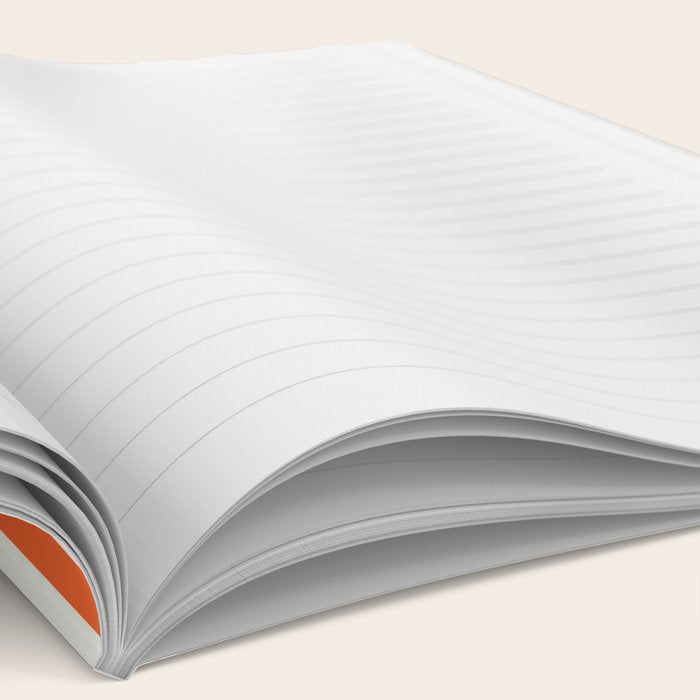 Classic Double Stripe Pattern in Orange and White Notebook Gallery Image 2