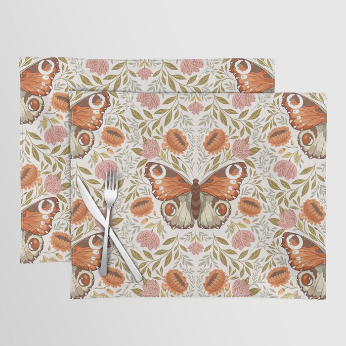 William Morris Inspired Monarch Butterfly Pattern Placemat Gallery Image 1