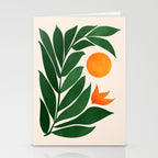Tropical Forest Sunset / Mid Century Abstract Shapes Stationery Card Gallery Image 2