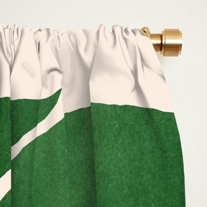 Tropical Forest Sunset / Mid Century Abstract Shapes Window Curtain Gallery Image 2