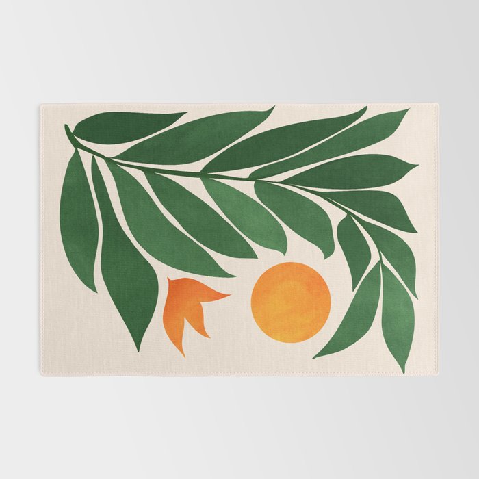 Tropical Forest Sunset / Mid Century Abstract Shapes Rug Gallery Image 2