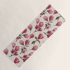 Pink Magnolia Blossoms Yoga Mat Gallery Image 1
