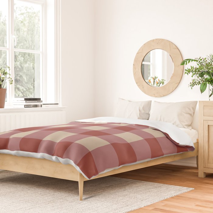 Bordeaux Checkered Theme Duvet Cover Gallery Image 2