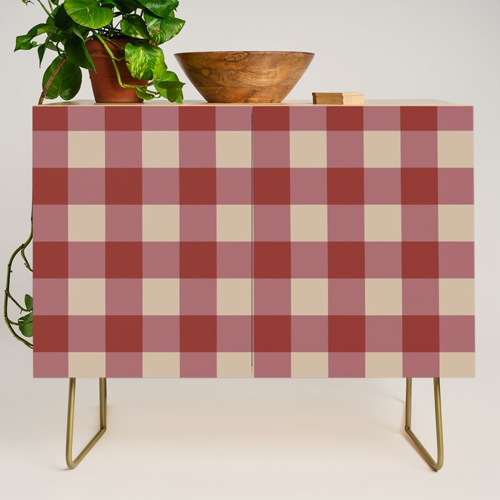 Bordeaux Checkered Theme Credenza Gallery Image 1