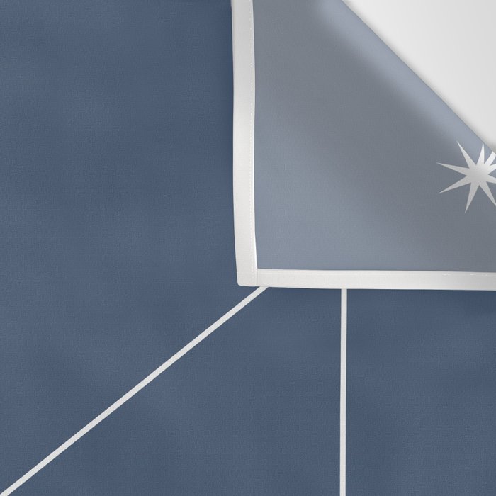 Capricorn Zodiac Star Constellation Line Art Neutral Blue Wall Tapestry Gallery Image 3