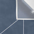 Capricorn Zodiac Star Constellation Line Art Neutral Blue Wall Tapestry Gallery Image 3