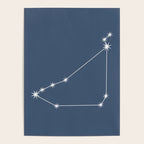 Capricorn Zodiac Star Constellation Line Art Neutral Blue Poster Gallery Image 4