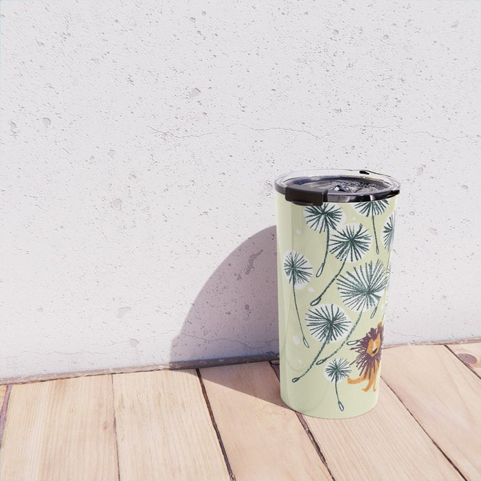 Lion on dandelion Travel Mug Gallery Image 4