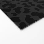 Black On Black Leopard Welcome Mat Gallery Image 2