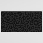 Black On Black Leopard Desk Mat Gallery Image 3