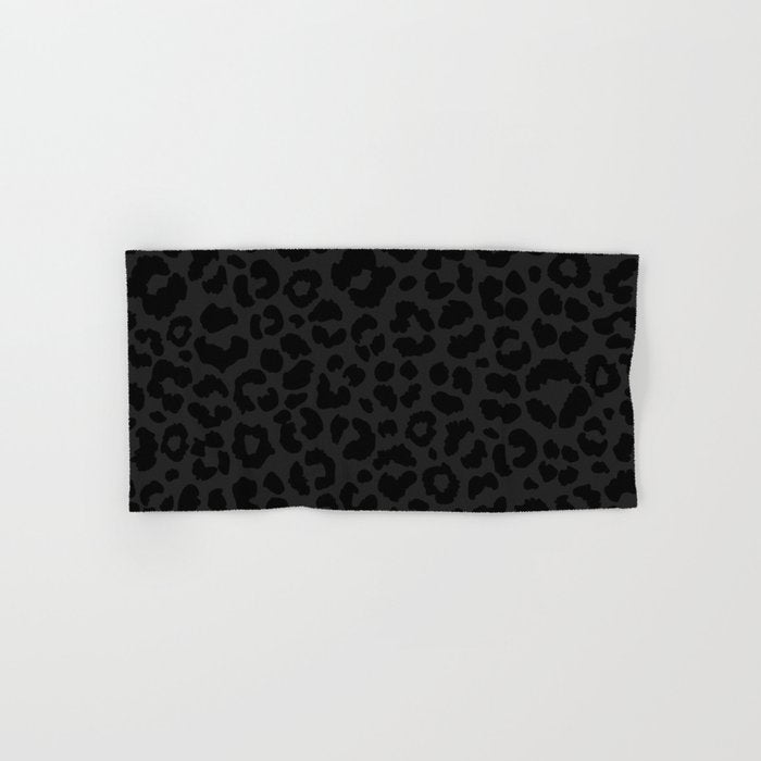 Black On Black Leopard Bath Towel Gallery Image 1