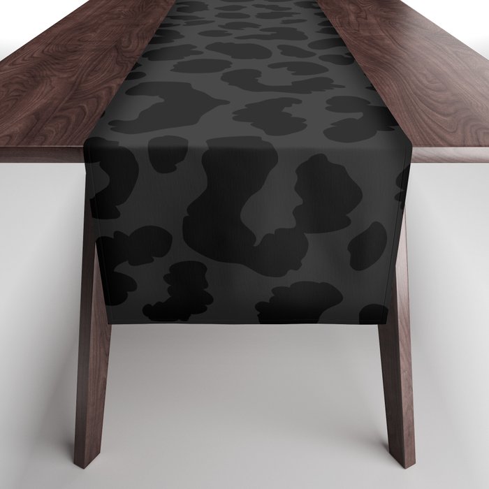 Black On Black Leopard Table Runner Gallery Image 1