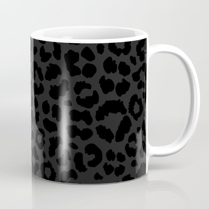 Black On Black Leopard Coffee Mug Gallery Image 1