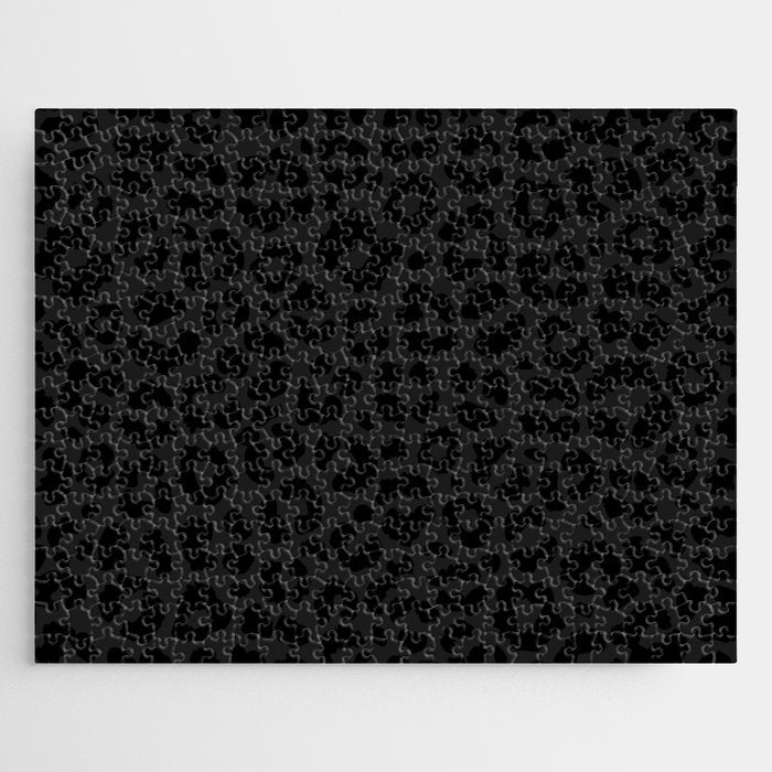 Black On Black Leopard Jigsaw Puzzle