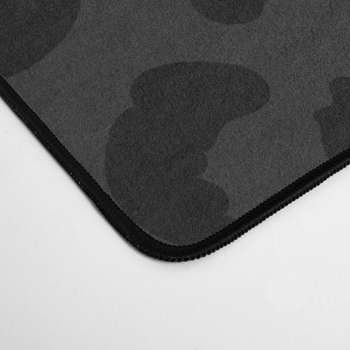 Black On Black Leopard Desk Mat Gallery Image 4