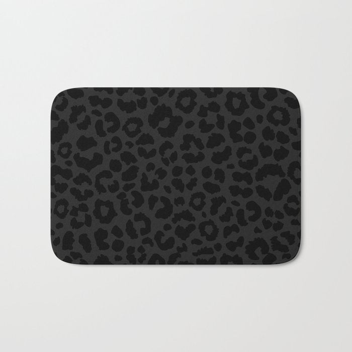 Black On Black Leopard Bath Mat Gallery Image 1