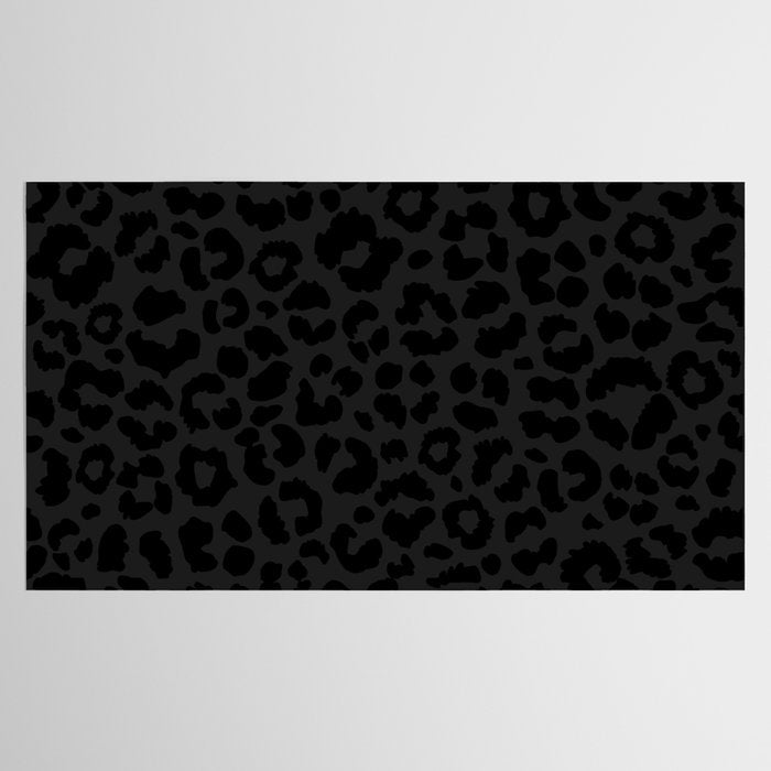 Black On Black Leopard Tablecloth Gallery Image 2