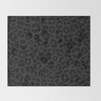 Black On Black Leopard Throw Blanket Gallery Image 2