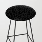Black On Black Leopard Stool Gallery Image 2